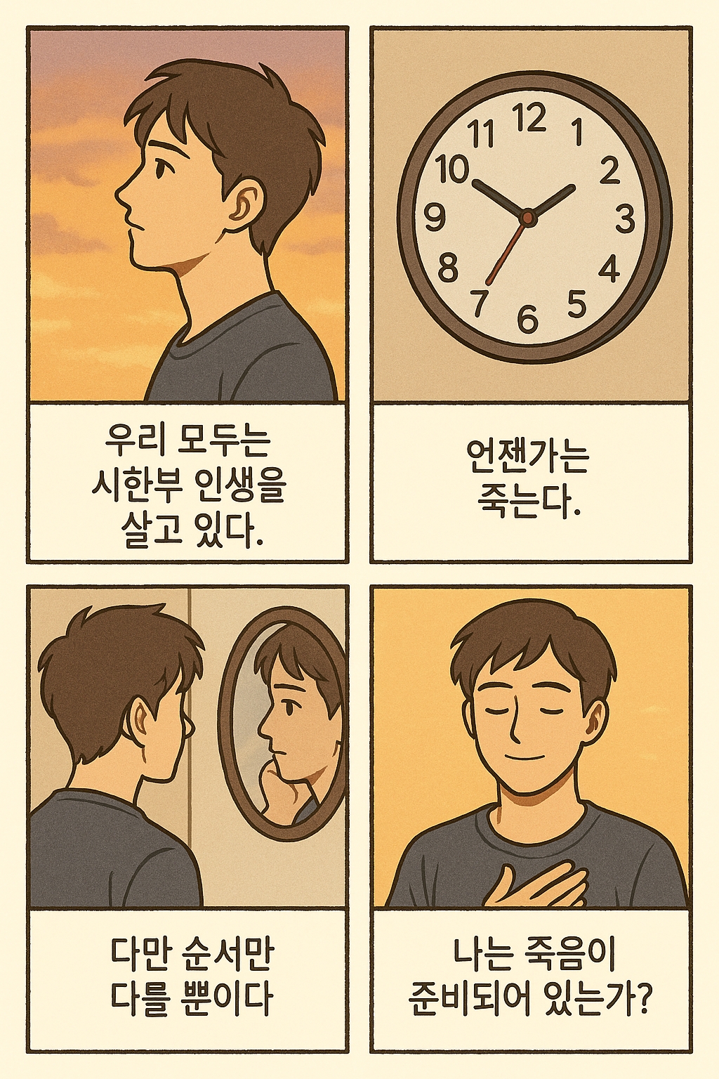 시한부인생 묵상닷컴 기독교 웹툰 신앙 4컷